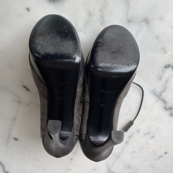 Yves Saint Laurent Lace Up Oxford Ankle Boots - Picture 12 of 16